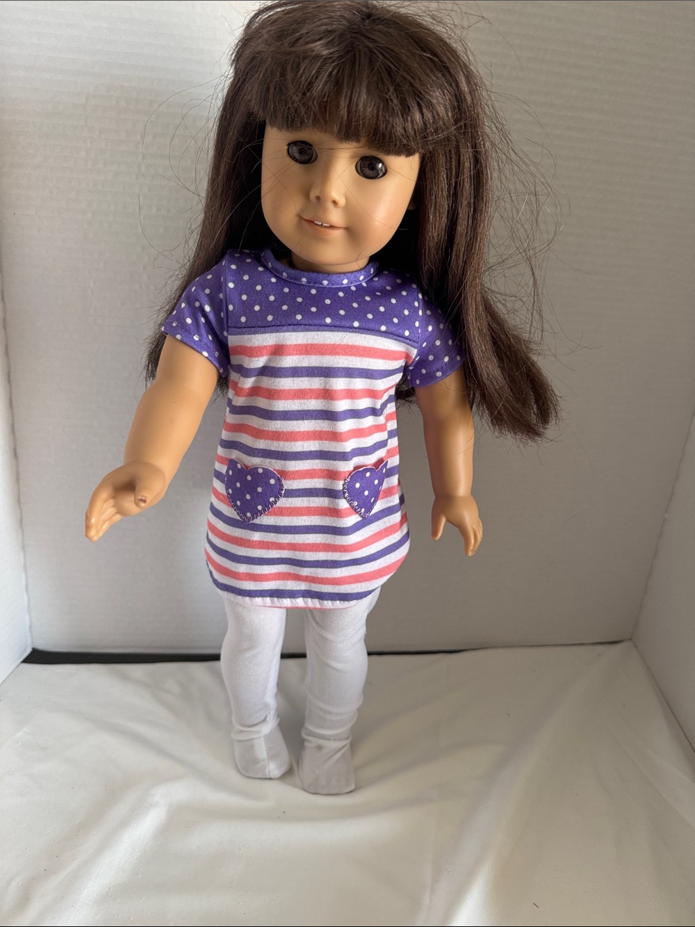 2008 American girlPleasant Company 18" Girl Play Doll Brown Hair